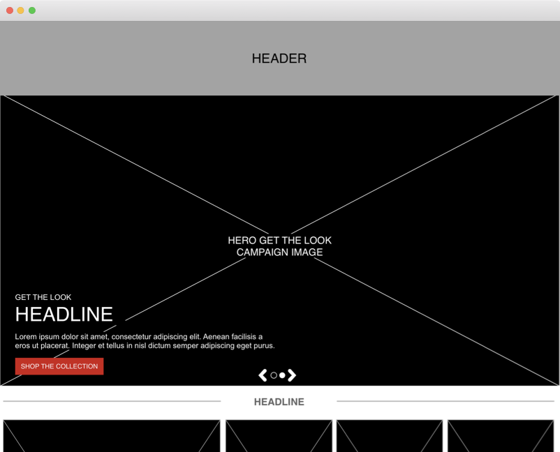 Get The Look Wireframe
